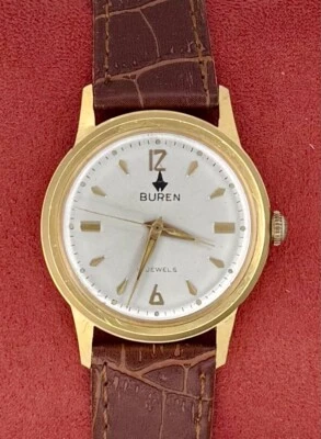 Vintage Buren ST.92 17 Jewel Men's Gold Tone Mechanical Watch 32mm - Image 1 of 4