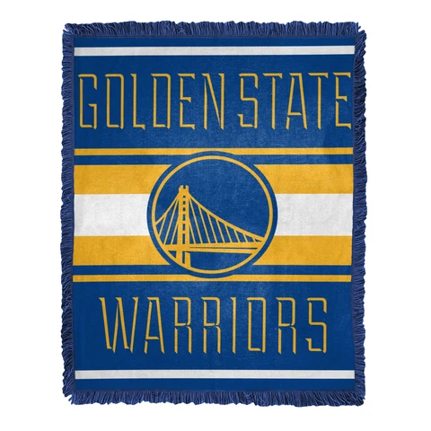 Northwest NBA Golden State Warriors Nose Tackle Woven Jacquard Throw Blanket Cover