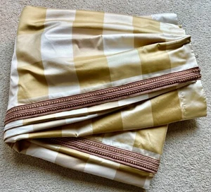 CUSTOM COWTAN & TOUT PAIR PLAID SILK CURTAIN PANELS-3 SETS AVAILABLE - Picture 1 of 11