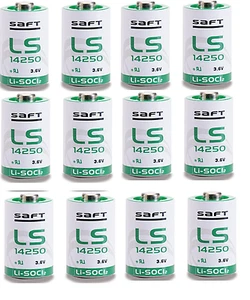 12 BATTERIE SAFT LS14250 3,6V Li-SOCl2 1/2 MEZZA STILO AA LITIO LS 14250 - Foto 1 di 2