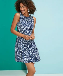 NWT - VINEYARD VINES Women's PAINTED DOTS Deep Bay SLEEVELESS DRESS - 0 - Picture 1 of 4