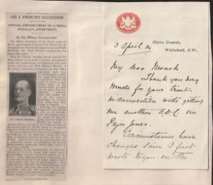 1914 GENERAL SIR CHARLES DOUGLAS To Colonel Cecil S.O. Monck & reply to Ponsonby - Picture 1 of 2