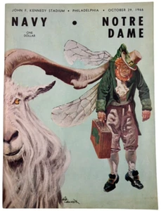 Navy vs Notre Dame Official Football Program October 29, 1966 JFK Stadium RARE - Picture 1 of 9