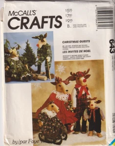 643 4532 McCALLS Crafts - REINDEER Stuffed Doll & CLOTHES - 2 Sizes - Picture 1 of 1