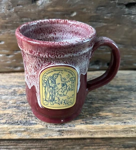 Deneen Pottery-New St. Francis Blessing The Animals-Burgandy - Picture 1 of 2