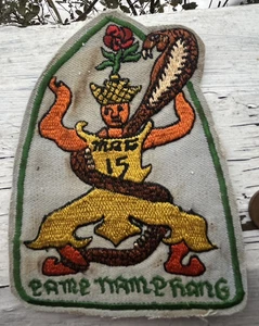 Vietnam War era patch Mae 15 Pame Namphang Cobra Snake Dancing Man - Picture 1 of 4
