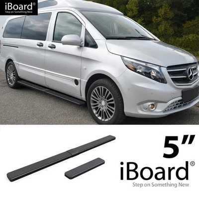 Running Board Step 5in Steel Black Fit Mercedes-Benz Metris Cargo Van 16-23 Foto 1 de 4