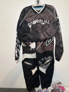 O’Neal Motocross Size XL Jersey and Size 36 Pants Combo Black/White - Foto 1 di 6