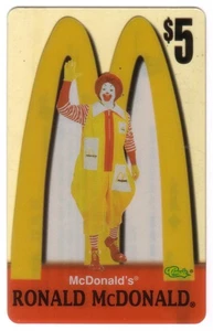 $5. Scheda telefonica McDonald's 1996 Ronald Standing #MC3PC acetato PROVA INTERNA/15 - Foto 1 di 2