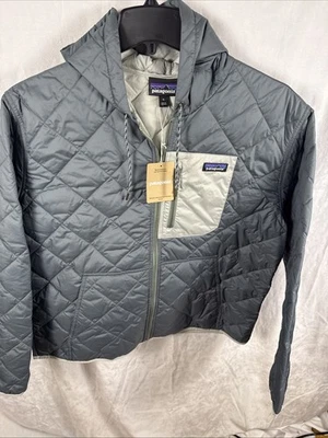 Chaqueta con Capucha Patagonia Diamond Acolchada Bomber Verde Nuevo Para Mujer Talla XL Foto 1 de 4