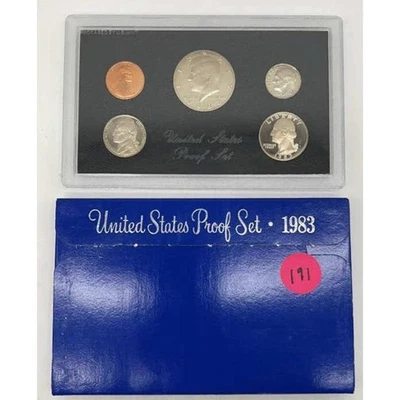 1983-S US Mint Proof Set – 5 Coin Clad Set – Original Government Packaging - Image 1 of 4