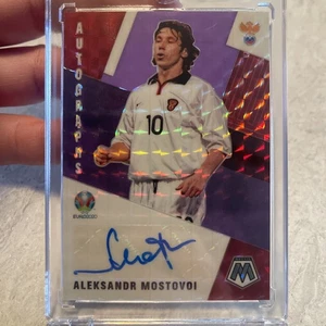 2021 Mosaic UEFA Euro 2020 Aleksandr Mostovoi Auto Purple Fluorescent Prizm /49 - Picture 1 of 3