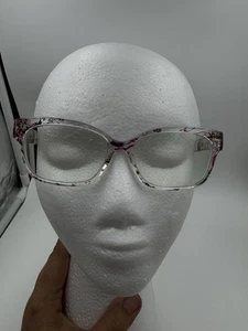 Zenni 2018723 eyeglass Frames Clear plastic with floral print eyewear frame - Picture 1 of 12