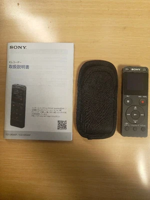 SONY Stereo IC recorder ICD-UX560F Black Built-in USB 4GB MP3 LPCM w/case Used - Image 1 of 3