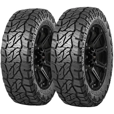 (QTY 2) 275/55R20 Kumho Road Venture RT51 117T XL Black Wall Tires - Image 1 of 4