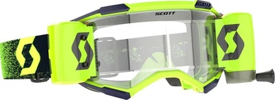 Gafas todoterreno Scott Fury WFS MX con sistema enrollable verde neón con lente transparente Foto 1 de 3