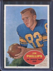 1960 Topps Football # 66 Jim Phillips (NM) Near Mint - Picture 1 of 2