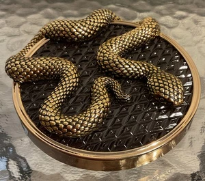 Bath & Body Works Halloween Snake lid for 3 Wick Candle Gold Snake Lid Only - Picture 1 of 5