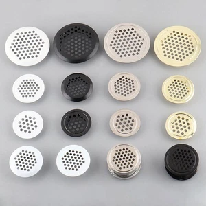 Stainless Steel Round Air Vent Grille Cover Cabinet Wardrobe Ventilation 19-80mm - Picture 1 of 62