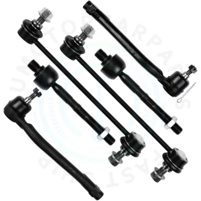 6x Fits 2007-2010 Hyundai Elantra Front Inner Outer Tie Rod End Sway Bar Links - Image 1 of 4
