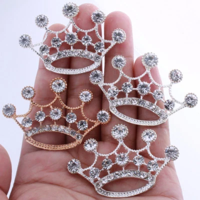 10PCS 5.7CM Fashion Crown Rhinestone Buttons For Home Decoration - Image 1 of 4