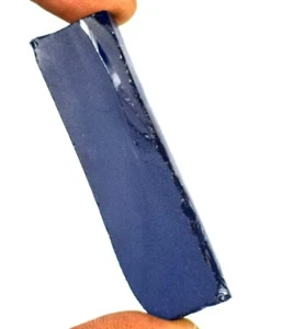 Brasilianischer 120 kt + Laborgefertigter blauer Apatit Edelstein Scheibe grob AGI zertifiziert - Bild 1 von 10