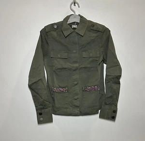Women's Military Jacket with Pocket Beading - A New Day - Olive Size XXS - Picture 1 of 3