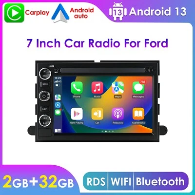 7" Android 13 Carpay 2+32GB Car Stereo Radio GPS Navi For Ford Mustang Escape - Image 1 of 4