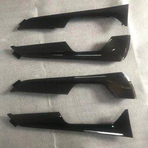 Carbon Fiber Car Door Handle Trims Replace For Audi A6 A7 C8 2019-2023 - Picture 1 of 6