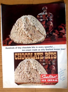 Sealtest Ice Cream Chocolate Bits New Flavor vtg 1965 Print Ad Full Pg 10 x 14" - Bild 1 von 3
