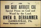 Pennsylvania Vintage Sign Behler's Radio & Anthracite Coal Derhammer 1930's