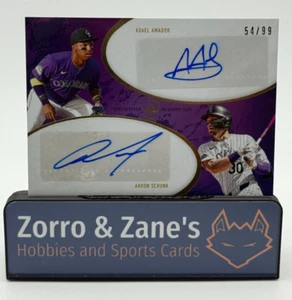 Adael Amador & Aaron Schunk 2025 Topps Dynamic Duals Auto Purple #26G 54/99 - Picture 1 of 2