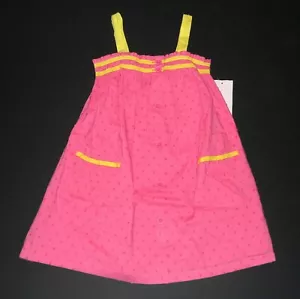 Mini boden pink yellow swiss dot button maxi sleeveless tank dress pockets 2 3 4 - Picture 1 of 1
