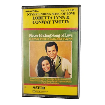 Conway Twitty & Loretta Lynn – Never Ending Song Of Love Cassette Tape, 1974 - Image 1 of 3