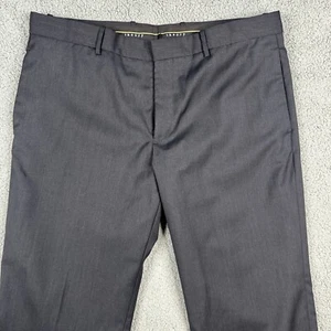 Theory Dress Pants Mens Size 38x34 Charcoal 100% Wool Slim Fit Office NEW - Picture 1 of 12