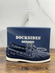 Sebago Docksides Portland Veloursleder Blau Schuh Da Barca Herren Sebago 46.5 - Bild 1 von 7