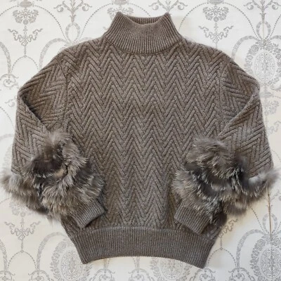 Suéter 100 % cachemir de piel de zorro Agnona talla S Foto 1 de 4