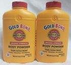 2X Gold Bond Original Strength Body Powder  Triple Action With Talc 4 Oz Each 