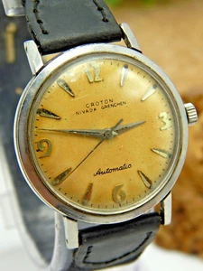 Vintage Nivada Grenchen Croton 17 jewel selfwinding automatic wrist watch - Bild 1 von 11