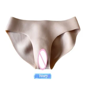 Silicone Underwear Briefs Realistic Fake Vaginal For Crossdresser Lift Buttom - Picture 1 of 28