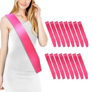 16 Pcs Sash Blank Satin Sash Rose Sash Party Bride To Be Sash Plain Sash Diy ... - Picture 1 of 7