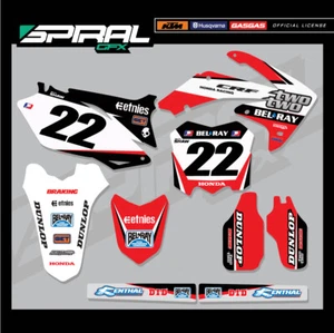 Custom MX Graphics Kit Factory Honda CRF 250 450 TwoTwo 2009 2010 2011 2012 - Picture 1 of 5