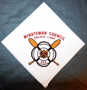 BOY SCOUT  MINUTEMAN COUNCIL  MASS    VINTAGE AQUATIC CAMP  WHITE  N/C - Picture 1 of 1