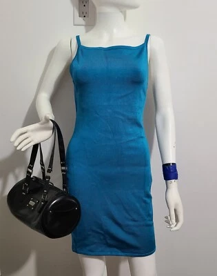 Nuevo GUESS Mujer Talla Mediana Vestido Cambio Azul Bodycon Mini Vestido Ojo de Cerradura Diseñador Foto 1 de 4