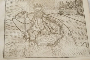 VALENCIENNES PLAN DE LA VILLE GRAVURE 1743 NORD OLD ETCHING PRINT R552 - Foto 1 di 1