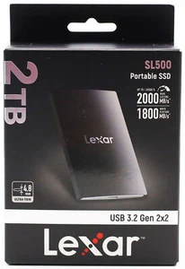 Lexar SL500 Externe SSD 2TB, USB 3.2 Gen2x2 Portable SSD, bis zu 2000 MB/s Lesen - Bild 1 von 4