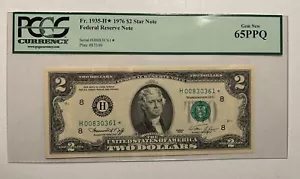 1976 $2 ST. LOUIS STAR NOTE FR#1935-H* PCGS 65 PPQ GEM NEW - Picture 1 of 2