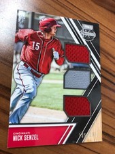 2017 Panini Elite Extra Edition Triple Materials TM-NS Nick Senzel MEM S299 Cinc