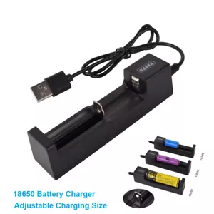 USB Battery Adapter LED Chargering Batteries Li-ion 18650 26650 14500 - Picture 1 of 6