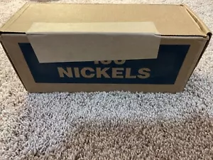 Bank Sealed Box of Nickels Unsearched coins ($100) FV. 50 Rolls - Picture 1 of 1